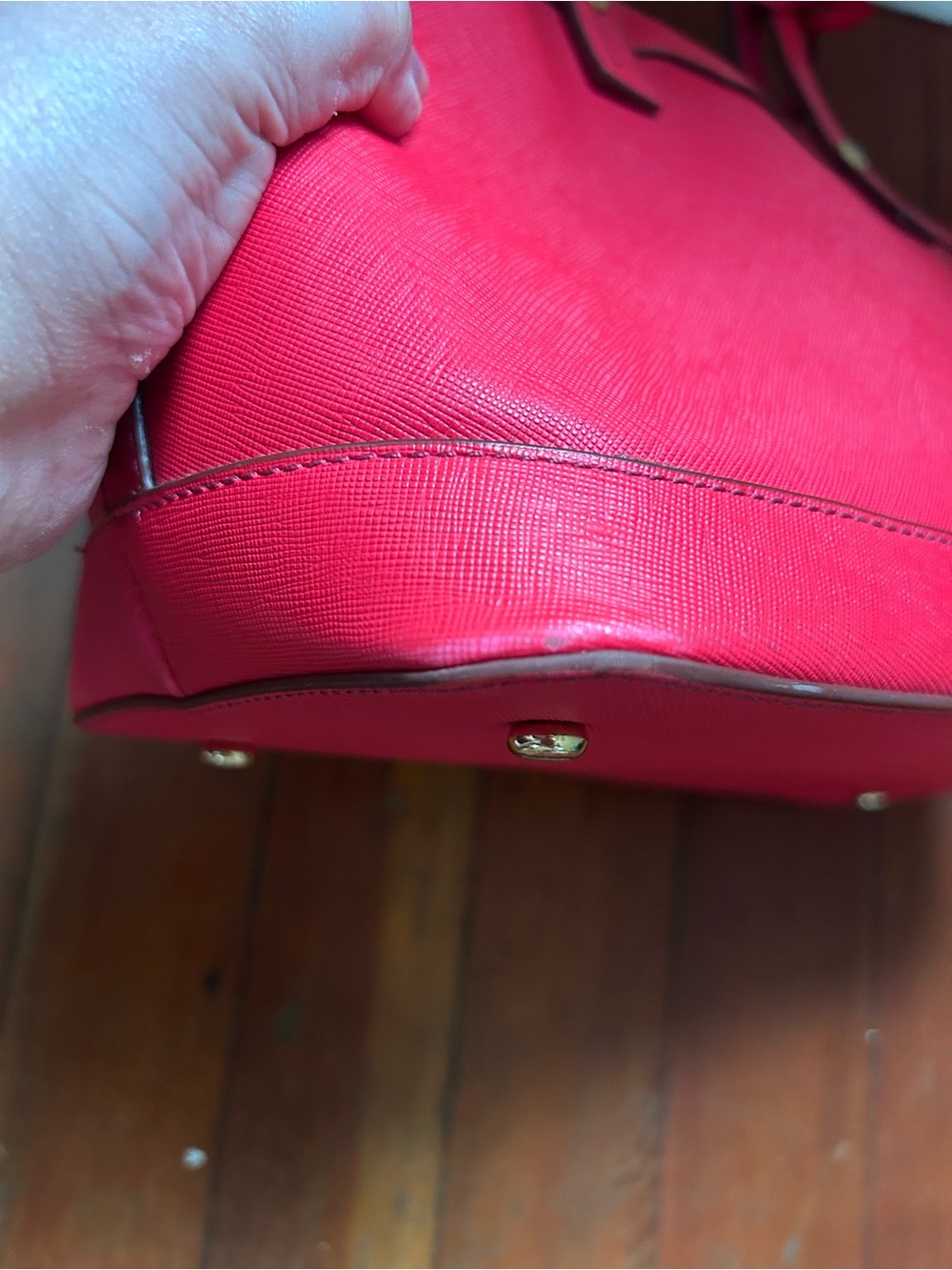 henri bendel pink/reddish Tote with Gold Charm and Strap - Picture 10 of 12